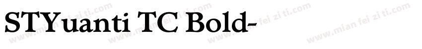 STYuanti TC Bold字体转换